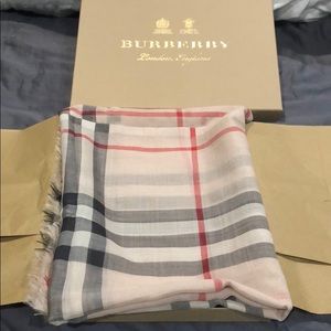 Burberry sheer check scarf